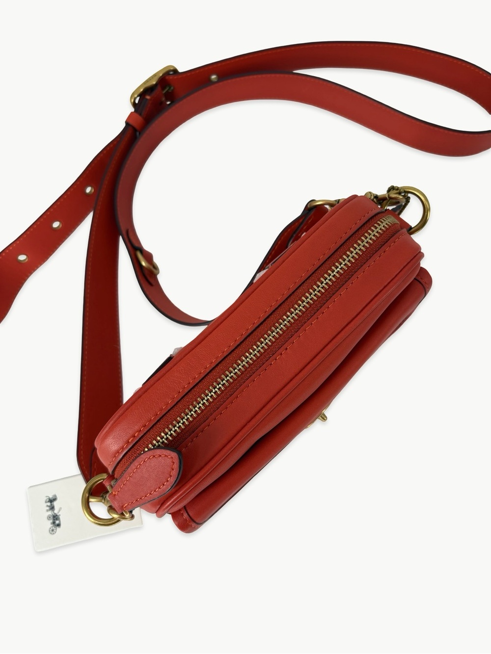 Coach 1941 Limited Edition Convertible Waist Pack Mango Glovetanned Leather NWT - Picture 7 of 16